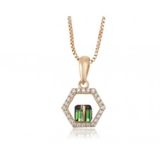 gilt pendant with necklace with swarovski elements